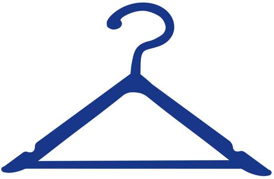 blue coat hanger