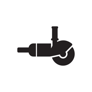 Angle grinder icon for cutting and grinding power tool
Angle grinder icon for metal cutting and grinding work.