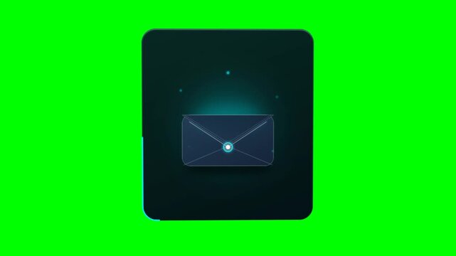 封筒レターメールカード表示グリーンスクリーン
