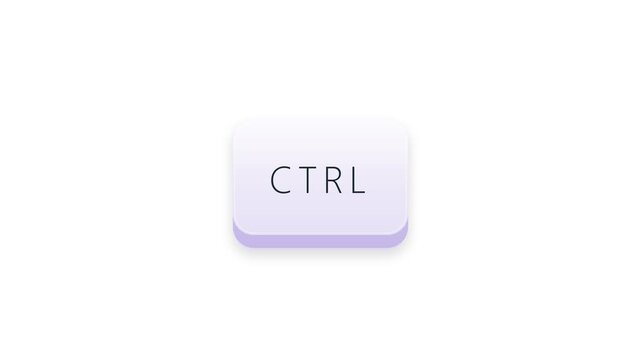 A single control key button on a white background, minimalist design