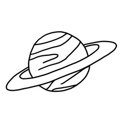 Saturn planet space astronomy orbit icon © Ikhwanul