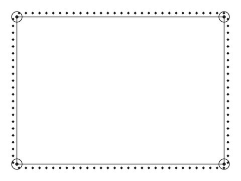 Formal certificate border with diamond pattern