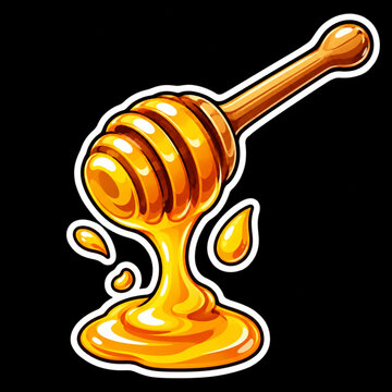 honey dipper vector