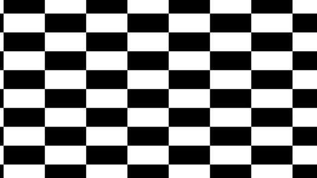 High Contrast Black and White Checkerboard Pattern, Abstract Geometric Grid Background for Motion Graphics, Racing Flag Style Visual, Symmetrical Rectangular Tile Design