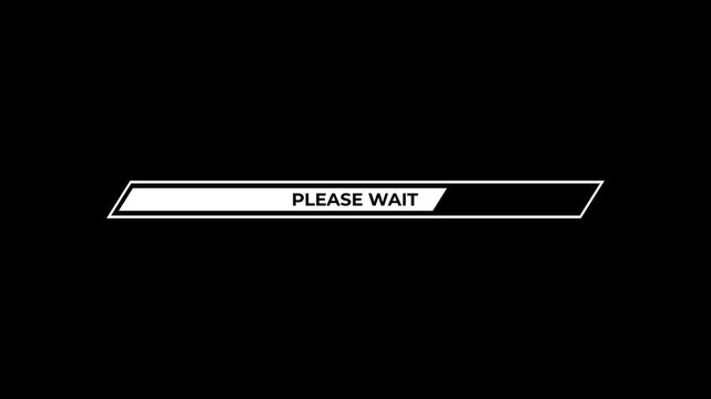 Minimalist white geometric outline of a slanted rectangular frame or lower third element isolated on a solid black background for digital overlay and motion graphic design projects.