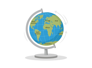 World Globe on Stand with Arrows © Maftuh
