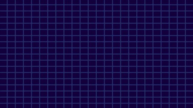 Minimal blue grid background animation, thin glowing sky lines shifting smoothly in perspective,  data graphics ,visual overlays, 4k  blueprints