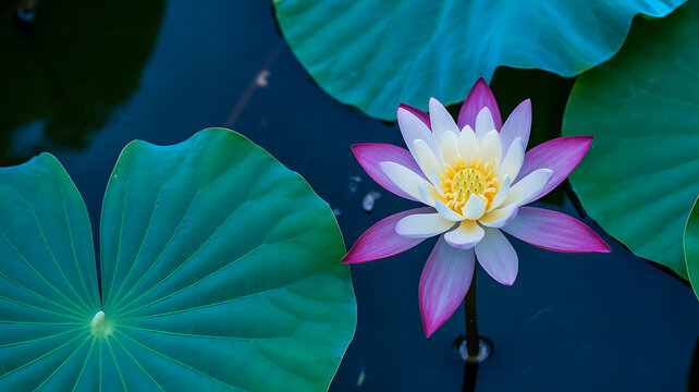 autumn leaves background lotus cosmora flower multicolor tiles wallpaper.