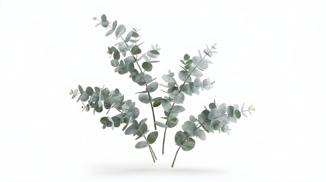 Golden tree leaf set on whait background 