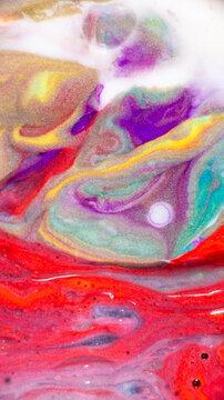 Colorful fluid art with vibrant abstract background