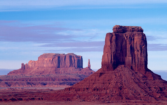 Winter afternoon light Monument Valley Arizona Navajo Tribal Park