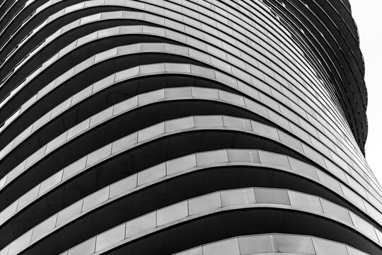 Twisted residential skyscraper with curved balconies in Mississauga