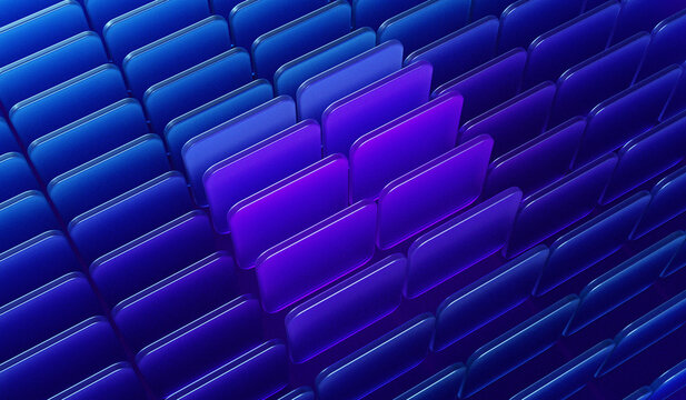 Purple File Selection Among Blue Digital Data Panels
