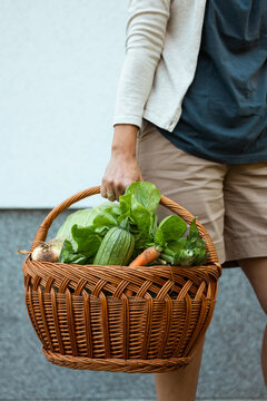 Basket of Fresh Vegetables