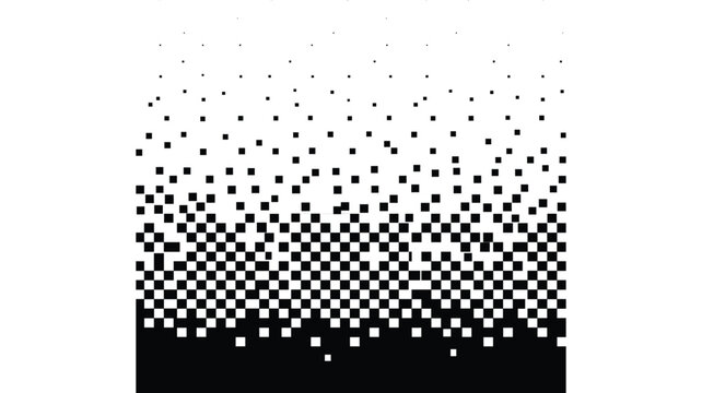 A square pattern of black and white squares creating a halftone gradient effect on white background
