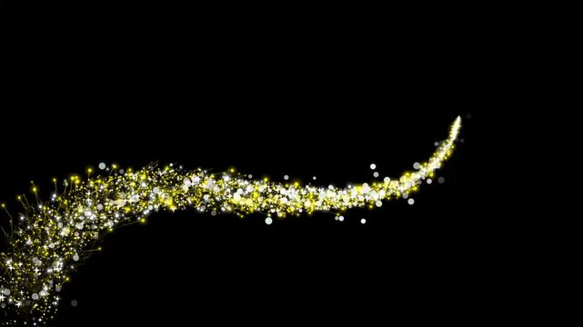 Luxury white glitter light circle trail, twinkling sparkle stars and magic dust, glowing doodle sparkles, elegant starlight motion, shimmering particles and seamless black screen loop. 4k
