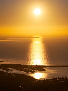 Golden sunset over Werribee South coast in Victoria, Australia