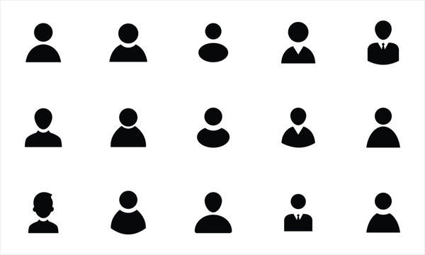 User Profile Icon with Person Account Avatar, Customer Identity, Personal Information, User Account and Member Profile Interface Vector Illustration.