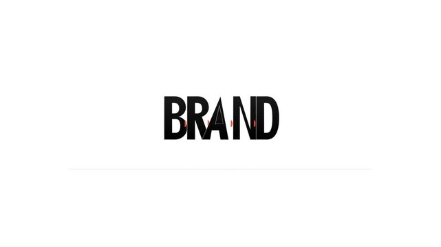 Brand Logo Animation Intro - Black Text on White Background