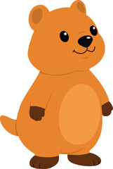 Obraz premium Cute Quokka Animal Character Three Quarter View