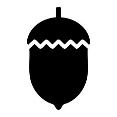 silhouette vector icon of acorn © Menhikki
