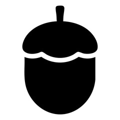 silhouette vector icon of acorn © Menhikki