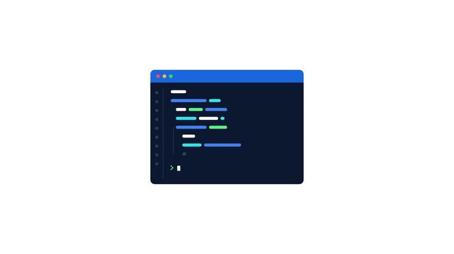 programming code editor interface software development animation