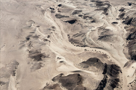 Eroded volcanic terrain in the Atacama desert, chile