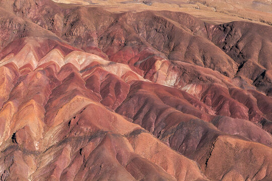 Eroded colorful mountain landscape in Atacama desert, Chile