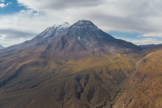Volcanic peak in the Altiplano Landscape and Andean highlands