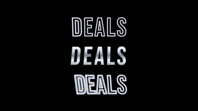 Chrome Black Friday title with glitch effect and alpha channel showing now live deals