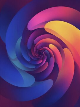 Abstract colorful spiral swirl gradient background design