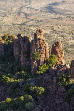 Eroded rock needles from Dolorit, Valley of Desolation, Camdeboo National Park, Graaff-Reinet, Eastern Cape, South Africa