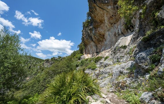 Footpath, The Green Gorge, Garganta Verde, Sierra de C&aacute;diz, Cadiz, Spain