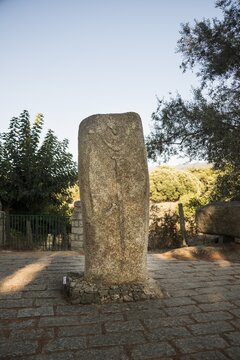 Menhir, megalith, Filitosa, Corsica, France