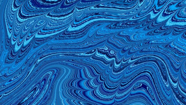 Blue ink marbling abstract pattern, similar to marbled ink techniques used on the inner cover linings of vintage and antiquarian books. Abstract background inspiried of vintage endpaper
