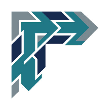 Geometric Arrow Corner Design