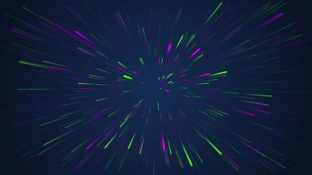 Neon Radial Speed Lines Abstract Motion Background