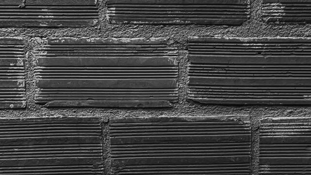 Horizontal brick wall texture pattern