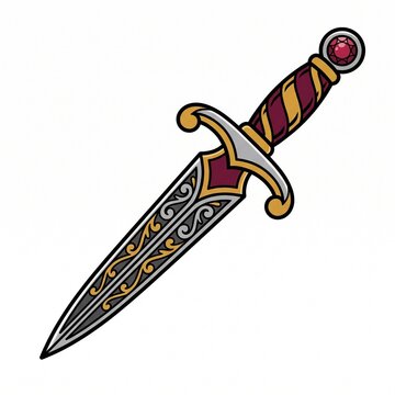 Ornate dagger vector illustration