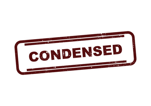 Condensed text stamp on white background Vector, illustration