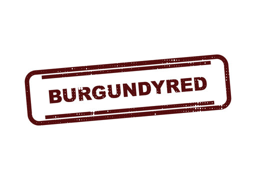 Burgundy red vintage stamp label with text isolated Vector, illustration