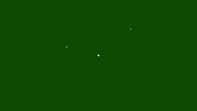 Glitter sparkle animation,white twinkling star particles,fairy dust trail, magic glow shimmer effect,bokeh light burst,chroma key green screen,seamless 4k hd loop video.