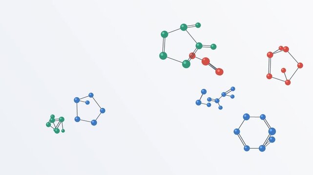 Bucle sin costuras: fondo de mol&eacute;culas blanco cuaderno de laboratorio