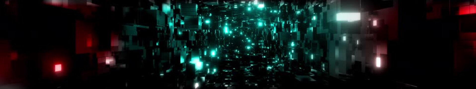 Ultra Wide HD Tunnel Sci Fi Light 05