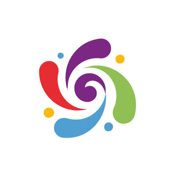 Colorful abstract swirl logo
