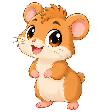 Young hamster 1, isolated on white background 