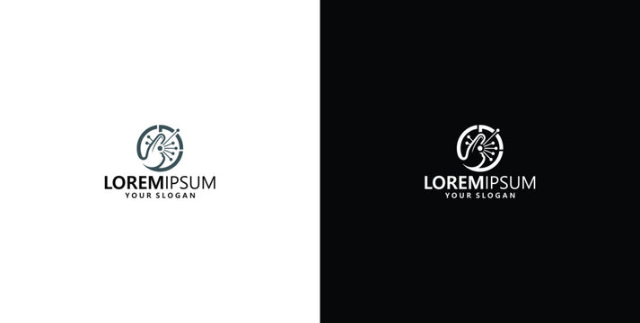Minimalist abstract corporate logo design featuring a wavy line arrow symbol for business growth and progress