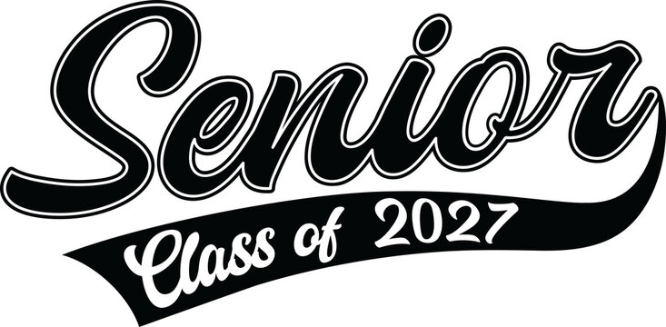 Senior 2027 text school class varsity