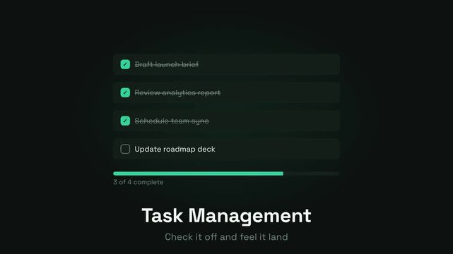 Task Management Concept Animation &mdash; Seamless Loop Motion Background